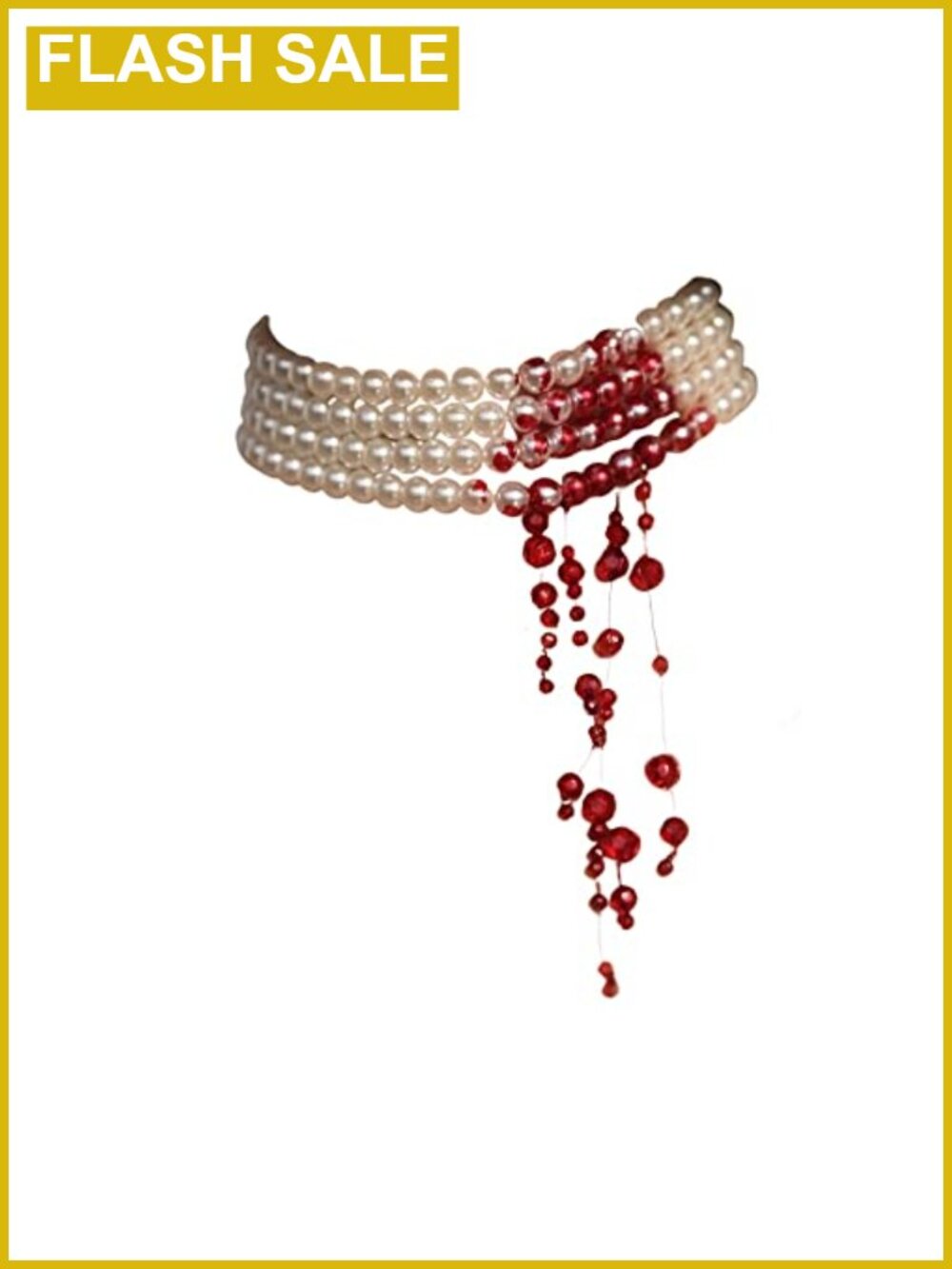 Handmade Vampire Choker Dripping Blood Imitation Pearl Necklace Halloween